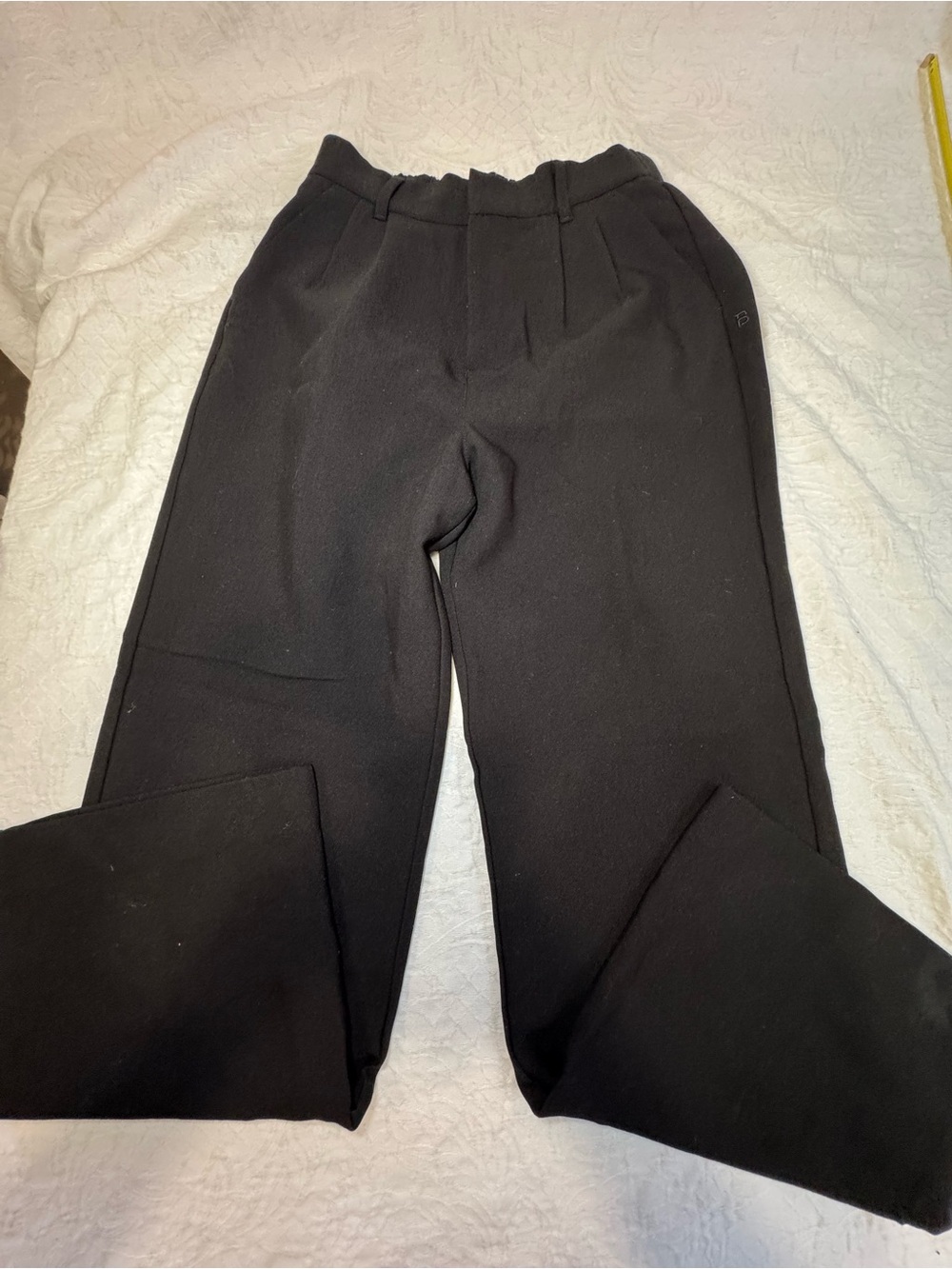 Women’s BYLT  basics Black Straight-Leg Dress Pants trousers size small